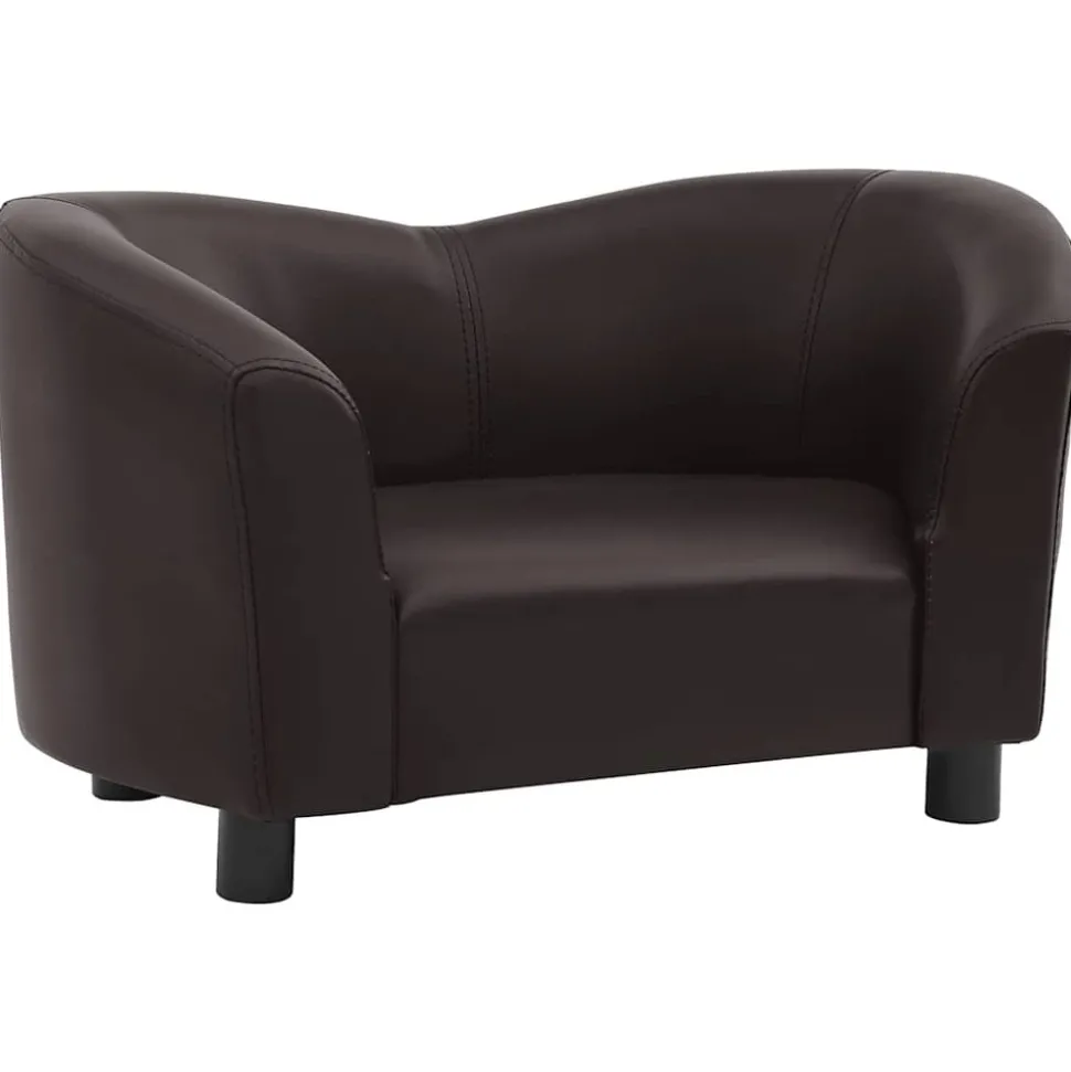 MAISON EXCLUSIVE - Canapé pour chien marron 67x41x39 cm similicuir