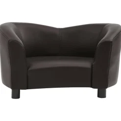 MAISON EXCLUSIVE - Canapé pour chien marron 67x41x39 cm similicuir