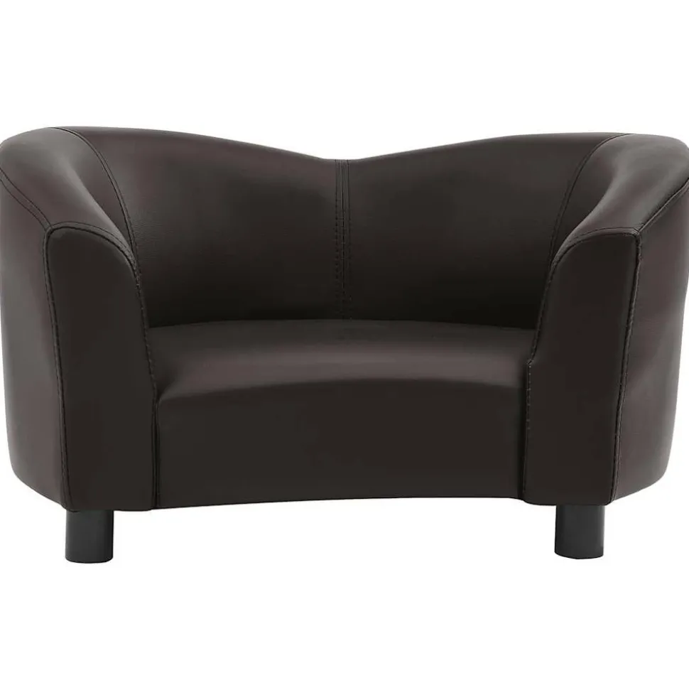 MAISON EXCLUSIVE - Canapé pour chien marron 67x41x39 cm similicuir