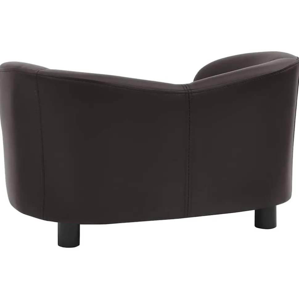 MAISON EXCLUSIVE - Canapé pour chien marron 67x41x39 cm similicuir