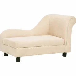 MAISON EXCLUSIVE - Canapé pour chien avec oreiller crème 83x44x44 cm peluche