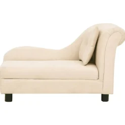 MAISON EXCLUSIVE - Canapé pour chien avec oreiller crème 83x44x44 cm peluche