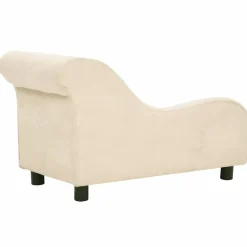 MAISON EXCLUSIVE - Canapé pour chien avec oreiller crème 83x44x44 cm peluche