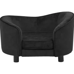 MAISON EXCLUSIVE - Canapé pour chien noir 69x49x40 cm peluche