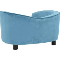 MAISON EXCLUSIVE - Canapé pour chien turquoise 69x49x40 cm peluche