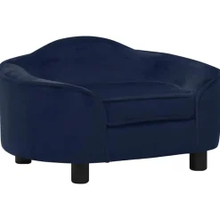 MAISON EXCLUSIVE - Canapé pour chien bleu 67x47x36 cm peluche