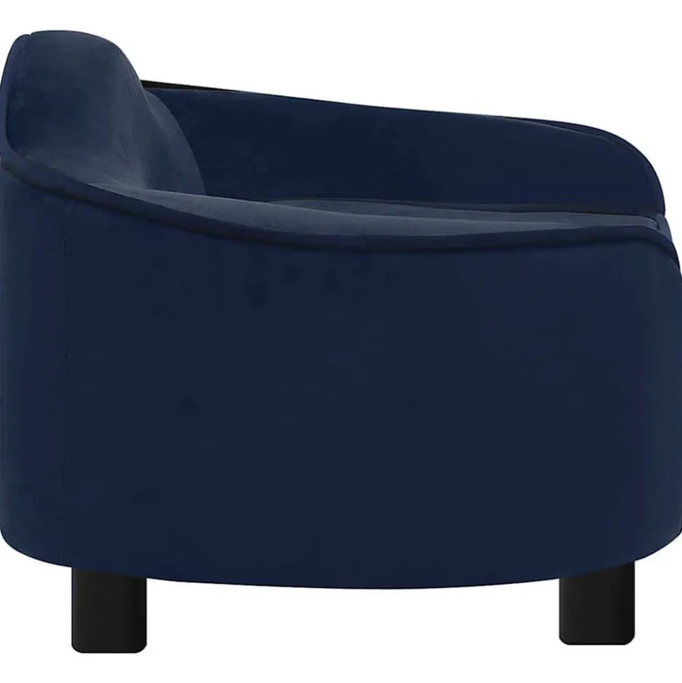 MAISON EXCLUSIVE - Canapé pour chien bleu 67x47x36 cm peluche
