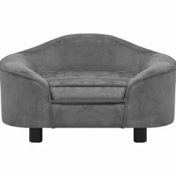 MAISON EXCLUSIVE - Canapé pour chien gris 67x47x36 cm peluche