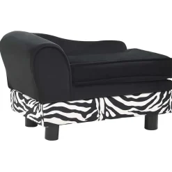 MAISON EXCLUSIVE - Canapé pour chien noir 57x34x36 cm peluche