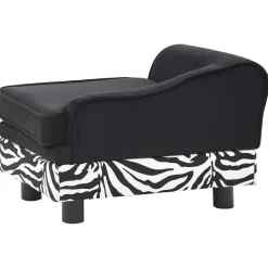MAISON EXCLUSIVE - Canapé pour chien noir 57x34x36 cm peluche