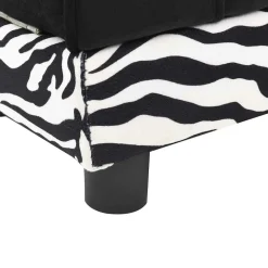 MAISON EXCLUSIVE - Canapé pour chien noir 57x34x36 cm peluche