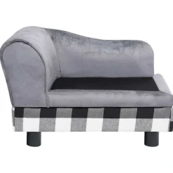 MAISON EXCLUSIVE - Canapé pour chien gris 57x34x36 cm peluche