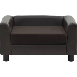MAISON EXCLUSIVE - Canapé pour chien marron 60x43x30 cm peluche et similicuir
