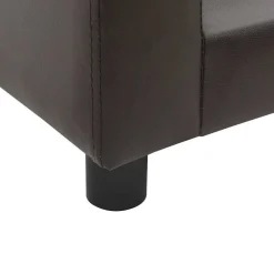 MAISON EXCLUSIVE - Canapé pour chien marron 60x43x30 cm peluche et similicuir