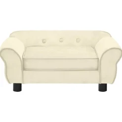 MAISON EXCLUSIVE - Canapé pour chien crème 72x45x30 cm peluche