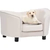 MAISON EXCLUSIVE - Canapé pour chien crème 69x49x40 cm peluche et similicuir