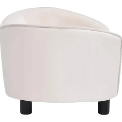 MAISON EXCLUSIVE - Canapé pour chien crème 69x49x40 cm peluche et similicuir