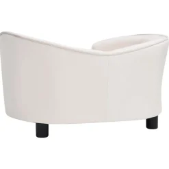 MAISON EXCLUSIVE - Canapé pour chien crème 69x49x40 cm peluche et similicuir