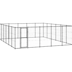 MAISON EXCLUSIVE - Chenil d'extérieur pour chiens acier 36,3 m²