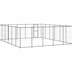 MAISON EXCLUSIVE - Chenil d'extérieur pour chiens acier 36,3 m²