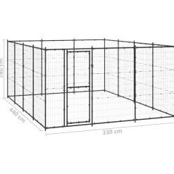 MAISON EXCLUSIVE - Chenil extérieur acier 14,52 m²