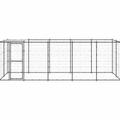 MAISON EXCLUSIVE - Chenil extérieur acier avec toit 12,1 m²