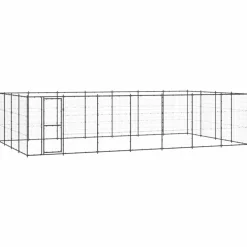 MAISON EXCLUSIVE - Chenil d'extérieur pour chiens acier 33,88 m²