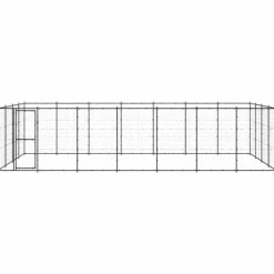 MAISON EXCLUSIVE - Chenil d'extérieur pour chiens acier 33,88 m²