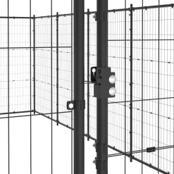 MAISON EXCLUSIVE - Chenil d'extérieur pour chiens acier 65,34 m²