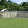MAISON EXCLUSIVE - Chenil d'extérieur pour chiens avec toit argenté 6x6x2,5 m