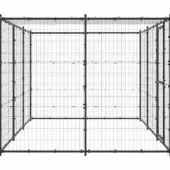 MAISON EXCLUSIVE - Chenil extérieur acier avec toit 7,26 m²