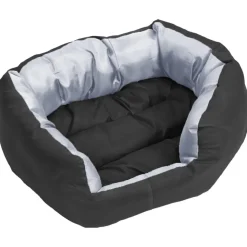 MAISON EXCLUSIVE - Coussin réversible lavable pour chien gris et noir 65x50x20 cm