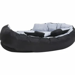 MAISON EXCLUSIVE - Coussin réversible lavable pour chien gris et noir 110x80x23 cm