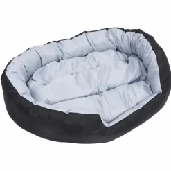 MAISON EXCLUSIVE - Coussin réversible lavable pour chien gris et noir 110x80x23 cm