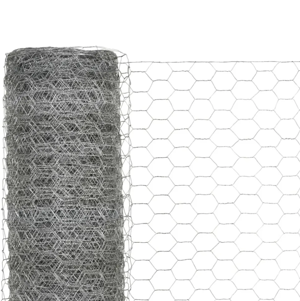 MAISON EXCLUSIVE - Grillage pour volière acier galvanisé 25x1,2 m argenté