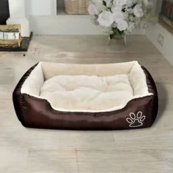 MAISON EXCLUSIVE - Lit chaud pour chiens avec coussin rembourrée l