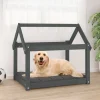 MAISON EXCLUSIVE - Lit pour chien gris 81x60x70 cm bois de pin solide