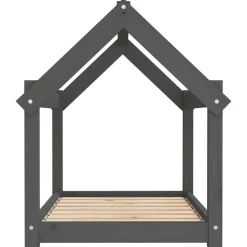 MAISON EXCLUSIVE - Lit pour chien gris 81x60x70 cm bois de pin solide