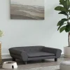 MAISON EXCLUSIVE - Lit pour chien gris foncé 70x48x22 cm velours