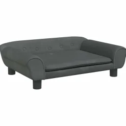MAISON EXCLUSIVE - Lit pour chien gris foncé 70x48x22 cm velours