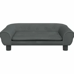 MAISON EXCLUSIVE - Lit pour chien gris foncé 70x48x22 cm velours