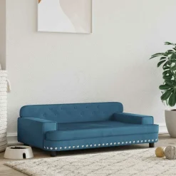 MAISON EXCLUSIVE - Lit pour chien bleu 90x53x30 cm velours