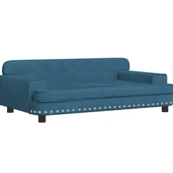 MAISON EXCLUSIVE - Lit pour chien bleu 90x53x30 cm velours