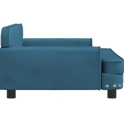 MAISON EXCLUSIVE - Lit pour chien bleu 90x53x30 cm velours