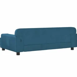 MAISON EXCLUSIVE - Lit pour chien bleu 90x53x30 cm velours