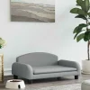 MAISON EXCLUSIVE - Lit pour chien gris clair 70x45x30 cm tissu
