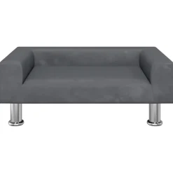 MAISON EXCLUSIVE - Lit pour chien gris foncé 70x45x26,5 cm velours