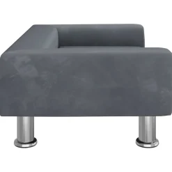 MAISON EXCLUSIVE - Lit pour chien gris foncé 70x45x26,5 cm velours