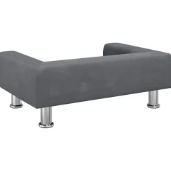 MAISON EXCLUSIVE - Lit pour chien gris foncé 70x45x26,5 cm velours
