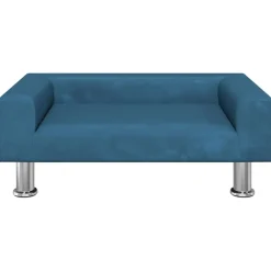 MAISON EXCLUSIVE - Lit pour chien bleu 70x45x26,5 cm velours